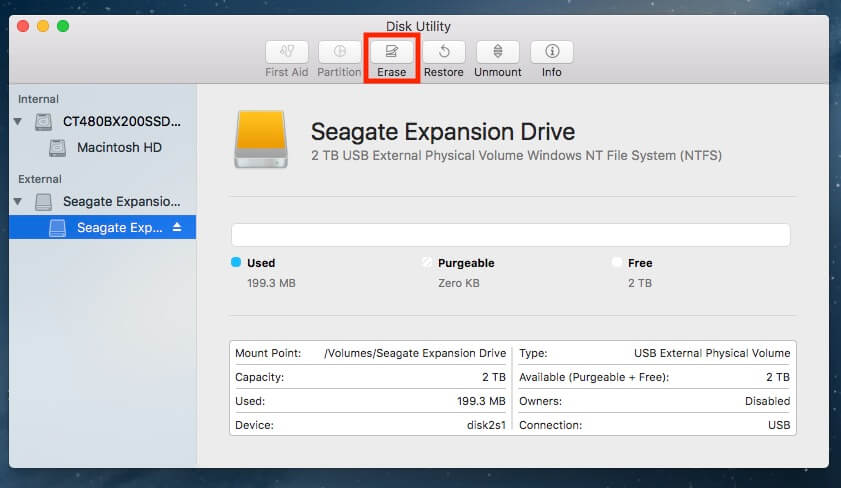 seagate ntfs driver for mac not working on version